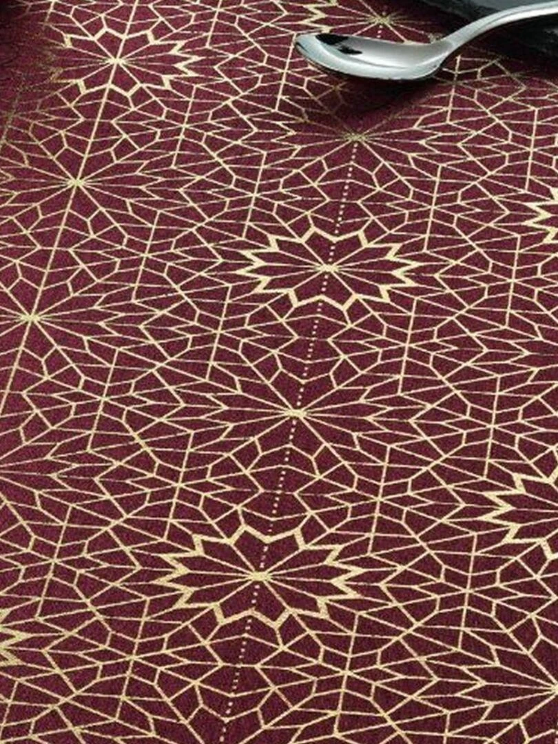 Nappe Polyester à motifs Stella Rouge