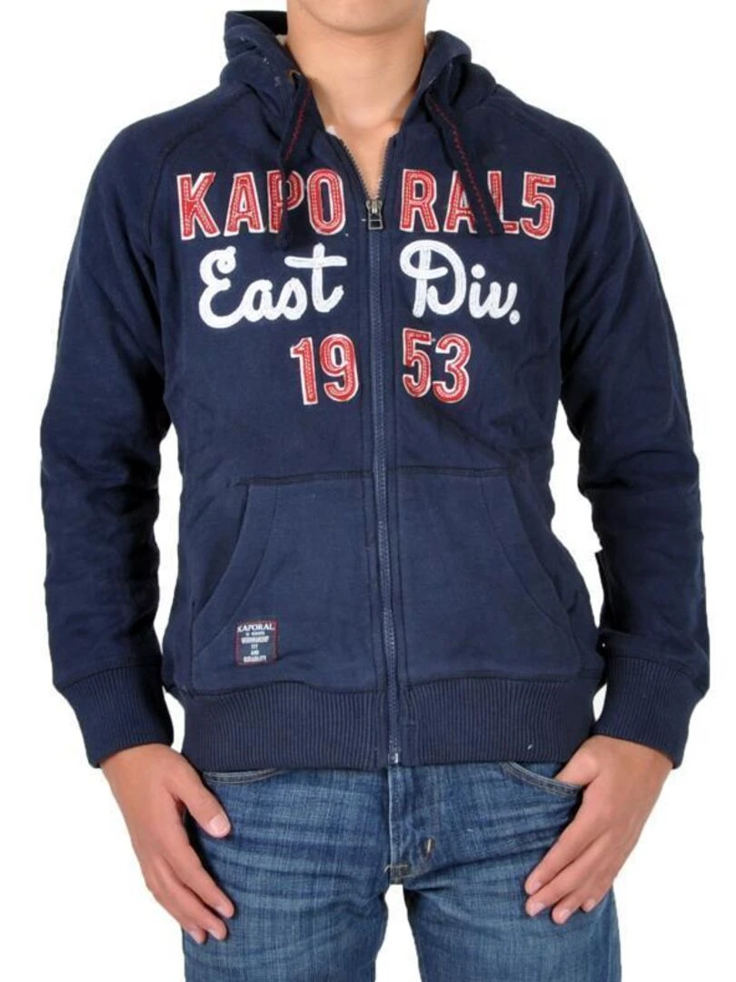 Sweat Kaporal Enfant à Capuche Farda Bleu Navy Bleu