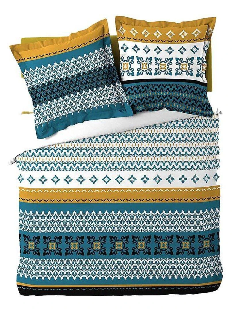 Housse de couette + 2 taies d'oreiller Daria   Multicolore
