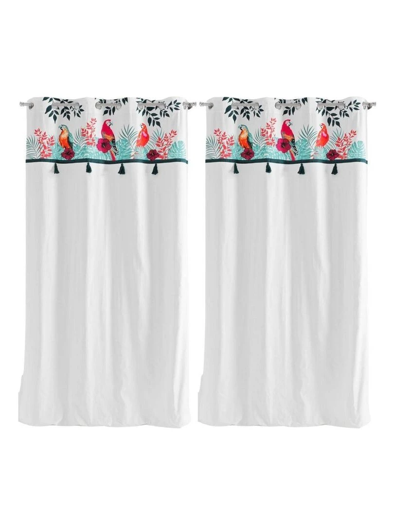 Lot de 2 rideaux Top Caracas Blanc