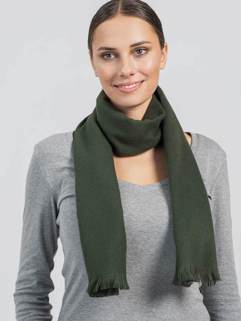 Echarpe Sherpa Fabriqué en France Vert kaki
