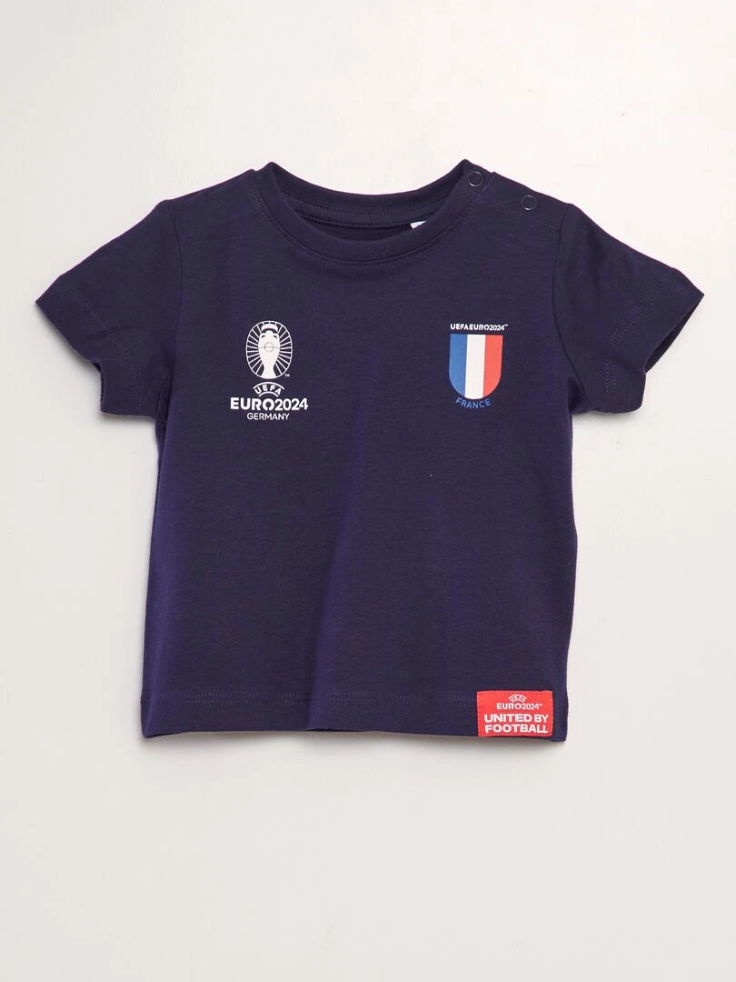 T shirt en coton EURO 2024 Bleu 'France'
