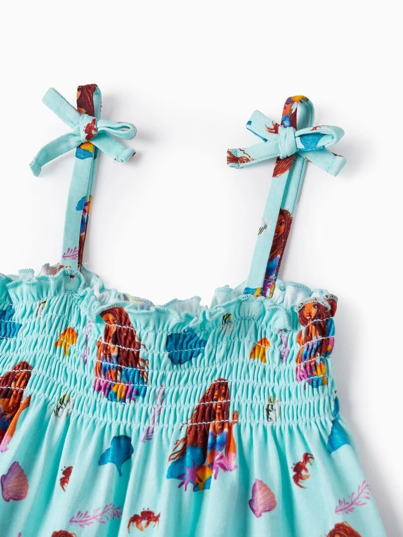 Robe Imprimée En Coton Pour Fille 'Ariel'  LICENSE   Vert clair