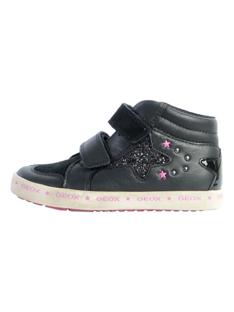 Basket Cuir Geox Enfant Kilwi Noir