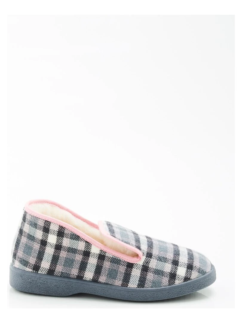 Charentaises carreaux ou unies Thermolactyl   Damart   Gris