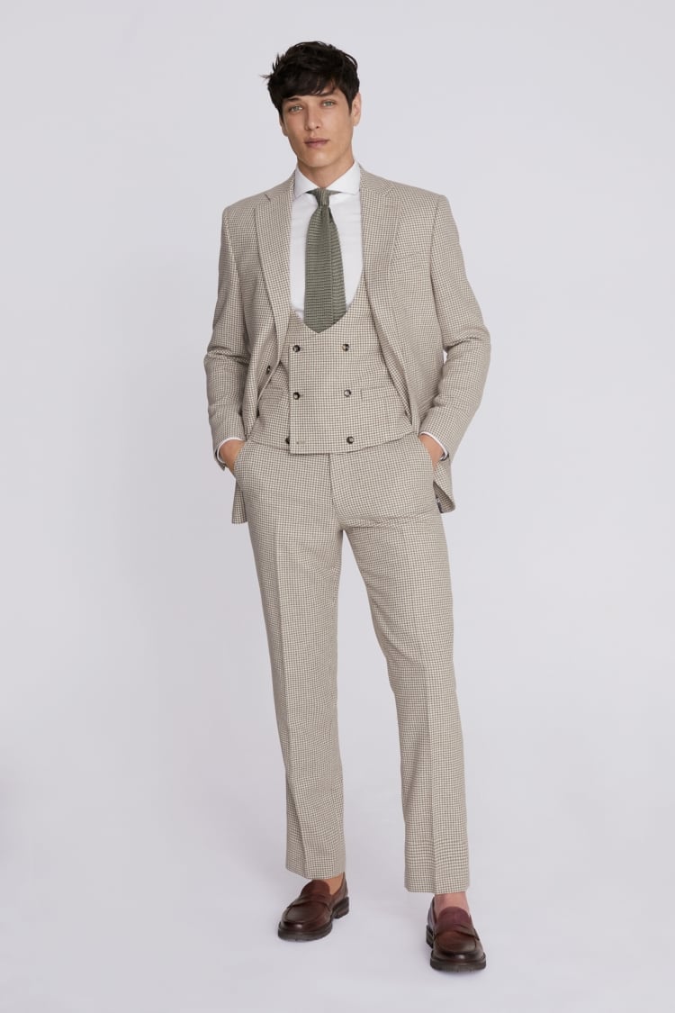 Italian Slim Fit Grey Check Jacket    Buy Online at Moss