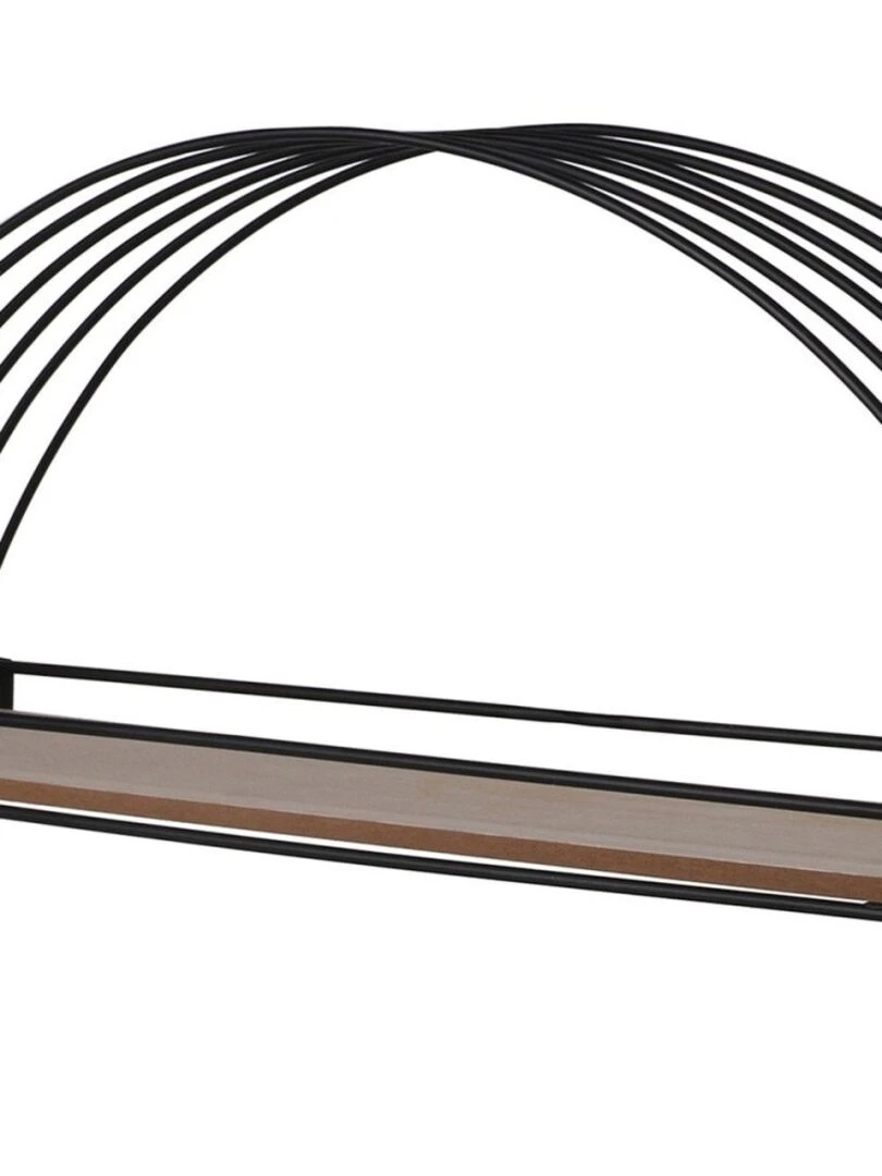 Étagère ronde en métal et bois D45 Marron