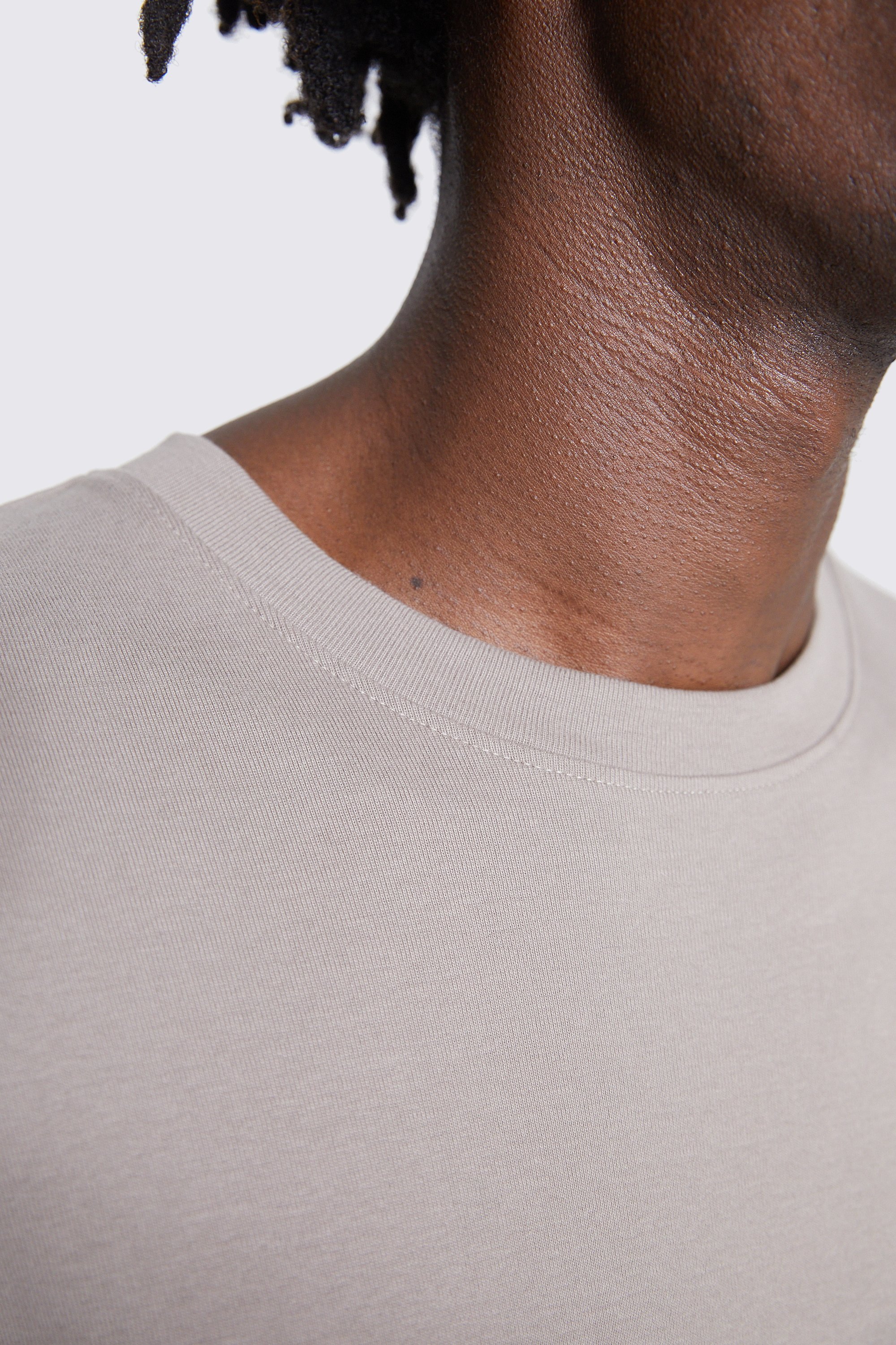 Latte Mercerised Crew Neck T-Shirt   Buy Online at Moss