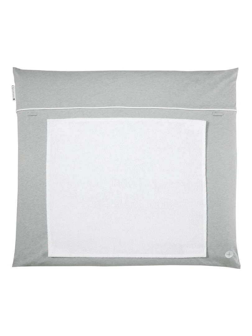 Matelas à langer lavable en coton gris 70 x 80 cm Gris