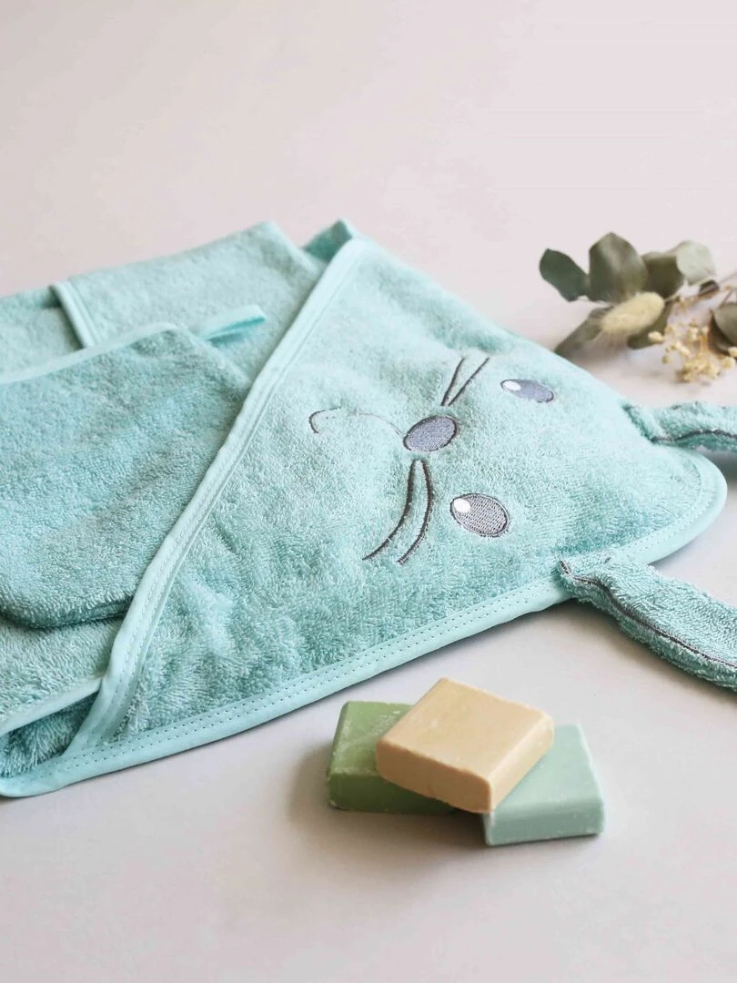 Cape de bain bébé Trois Kilos Sept   Vert
