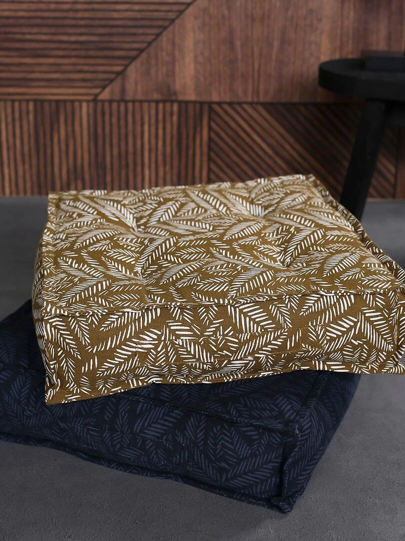 Coussin de sol carré TERANGA INAYA Bleu