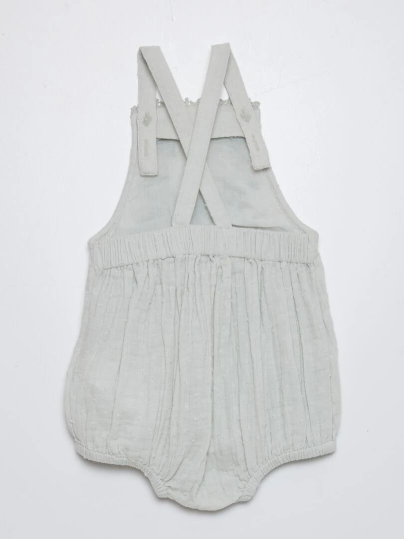Combinaison en double gaze de coton Bleu