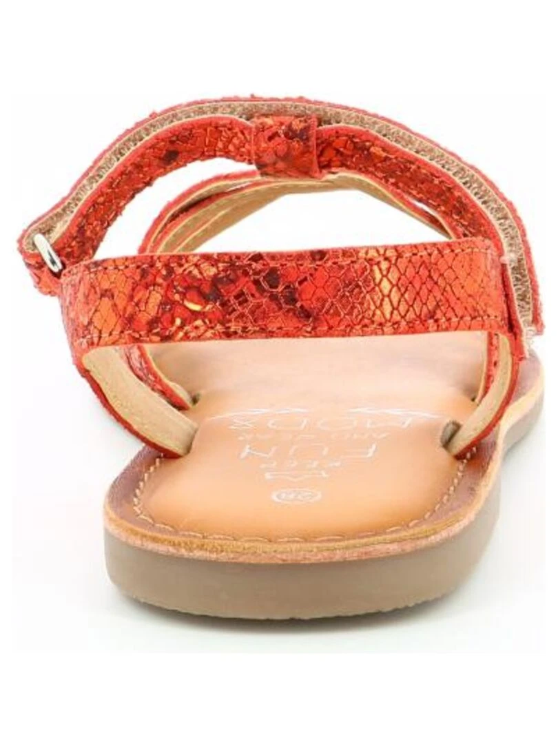 Sandales Cuir Canissa   Orange