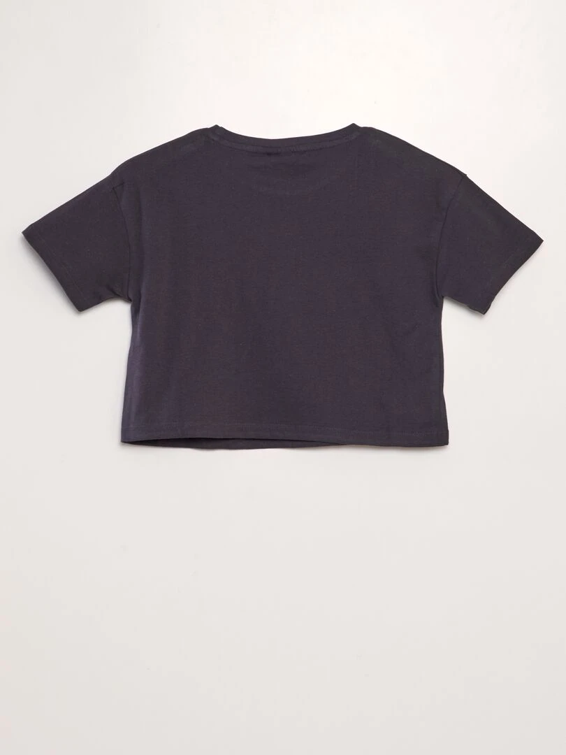 T shirt 'Nirvana' crop top   Noir