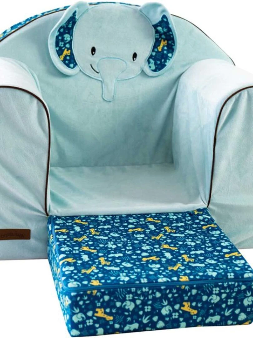 Fauteuil club convertible en chauffeuse Zanimo Bleu
