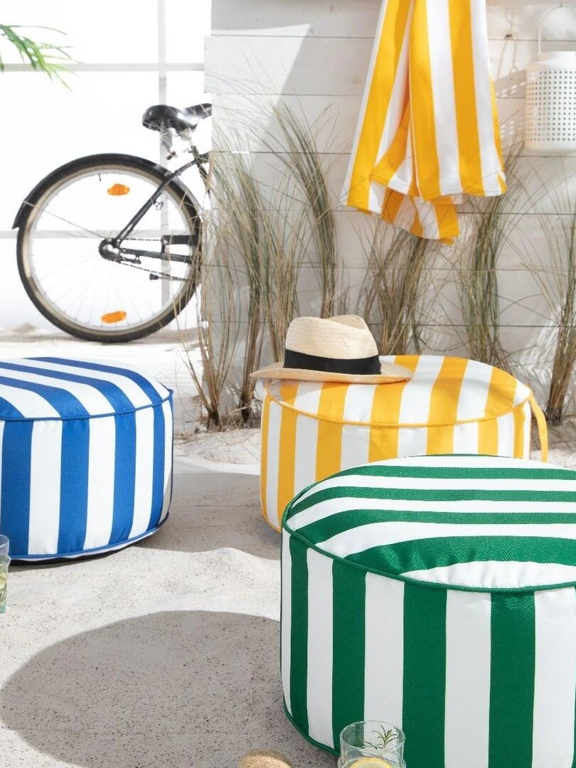 Pouf gonflable 'SUMMER STRIPES' 'TODAY'   Vert