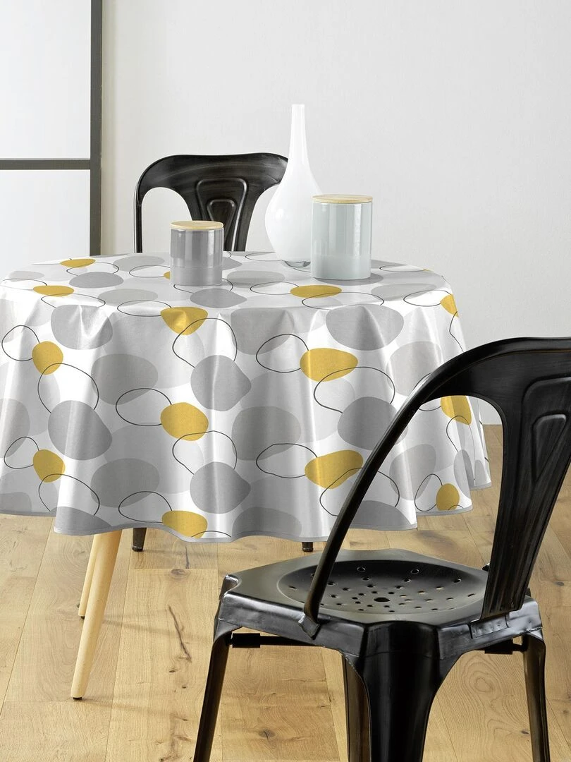Nappe ronde 160 cm Disco Gris