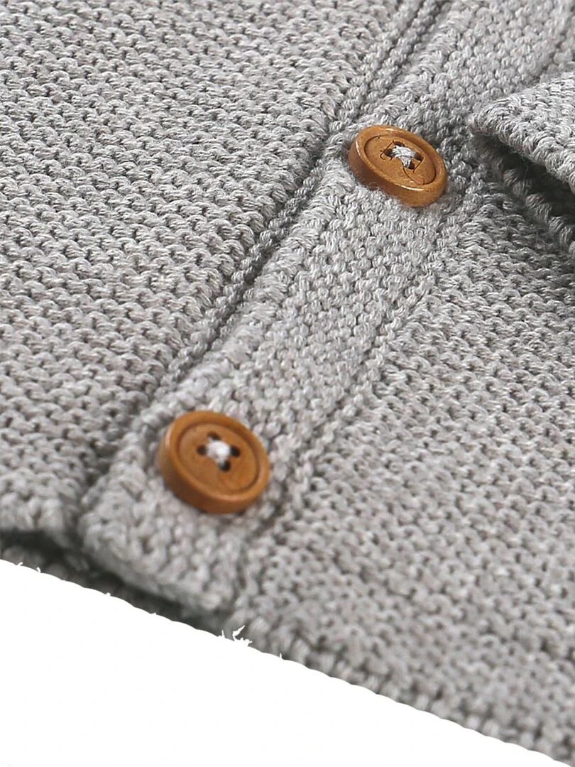 M&m cardigan tricot BIO   Noukie's   Gris
