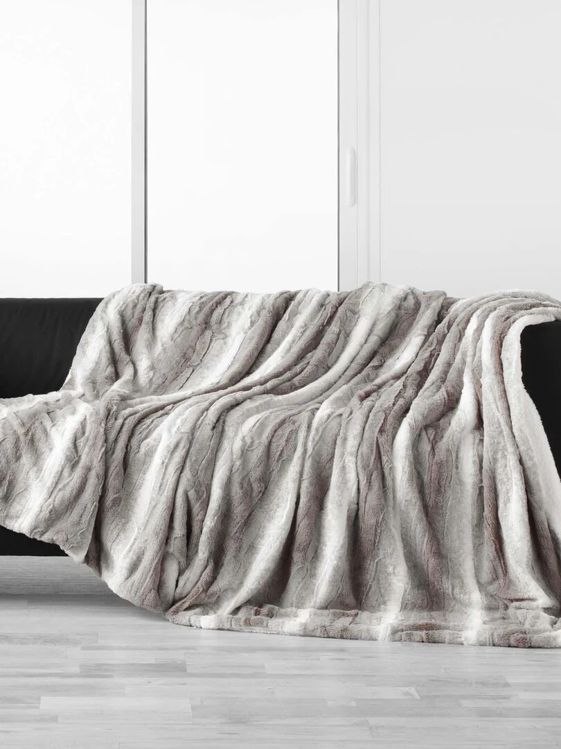 Plaid imitation Fourrure Sherpa Collection Sven Beige