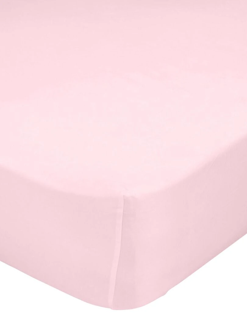Drap housse Basic Berceau "Happyfriday" Rose pâle