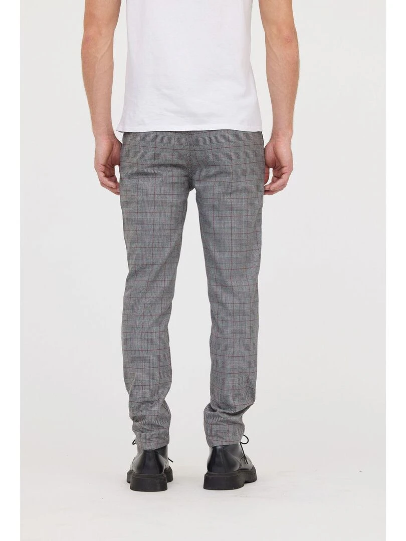 Lee Cooper   Pantalon polyester chino slim NEILS   Gris Bordeaux