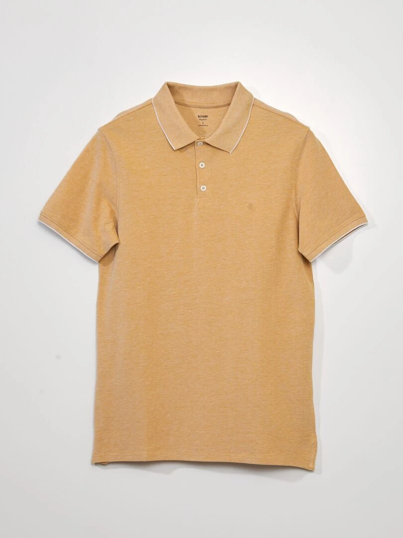 Polo en piqué de coton Jaune
