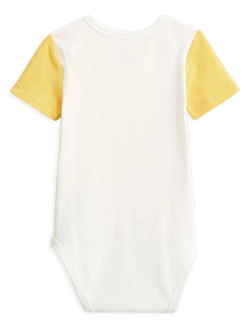 Lot de 2 bodies bébé manches courtes Petit Envahisseur   Jaune
