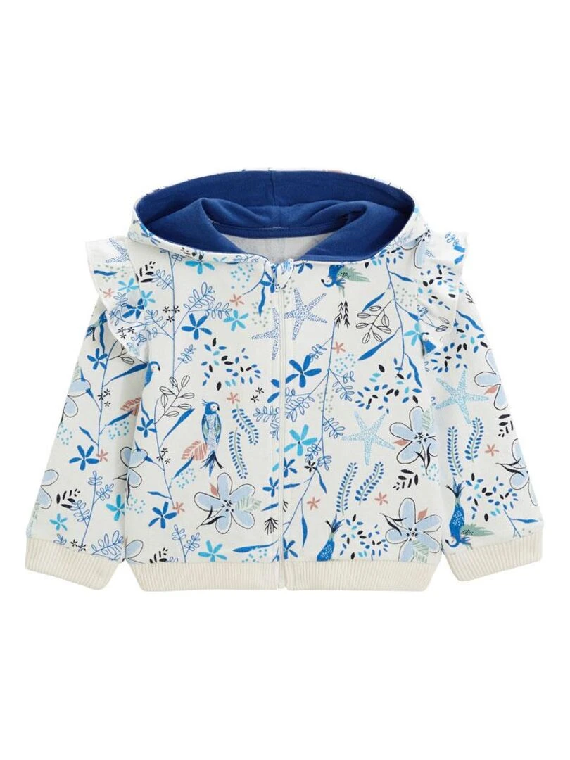 Sweat shirt à capuche bébé Océan d'amour Bleu