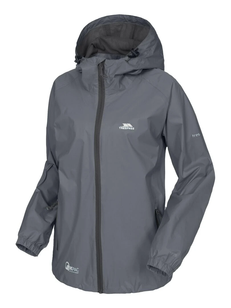 Trespass   Veste imperméable QIKPAC   gris anthracite