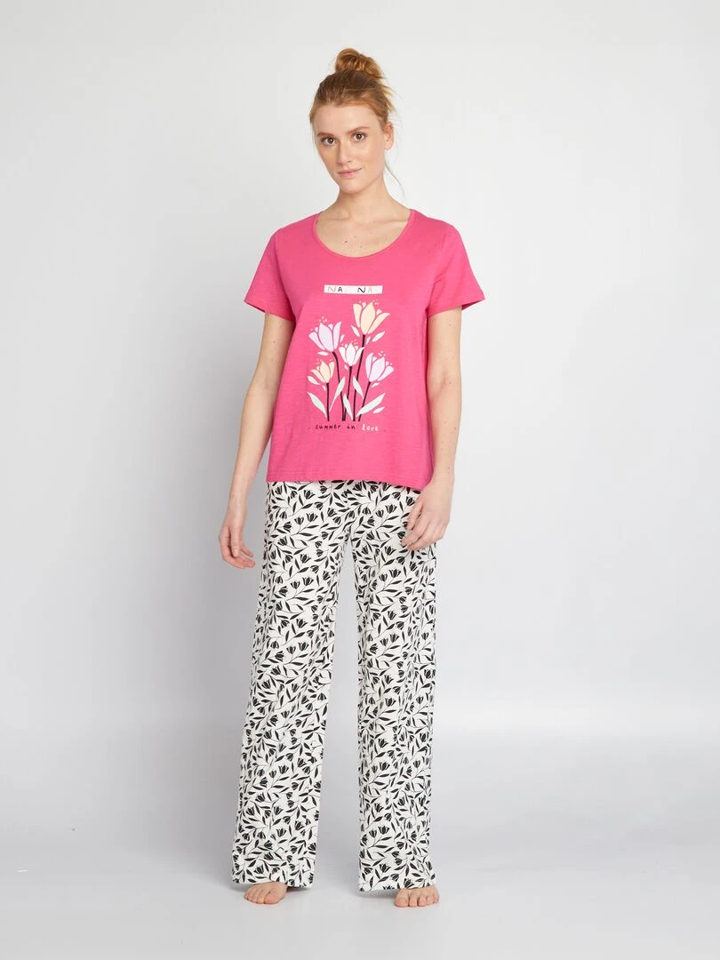 Ensemble de pyjama fantaisie 2 pièces Rose