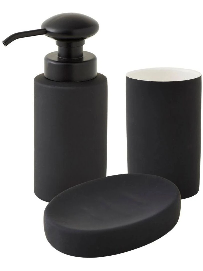 Guy Levasseur Set de salle de bain en céramique noir Noir