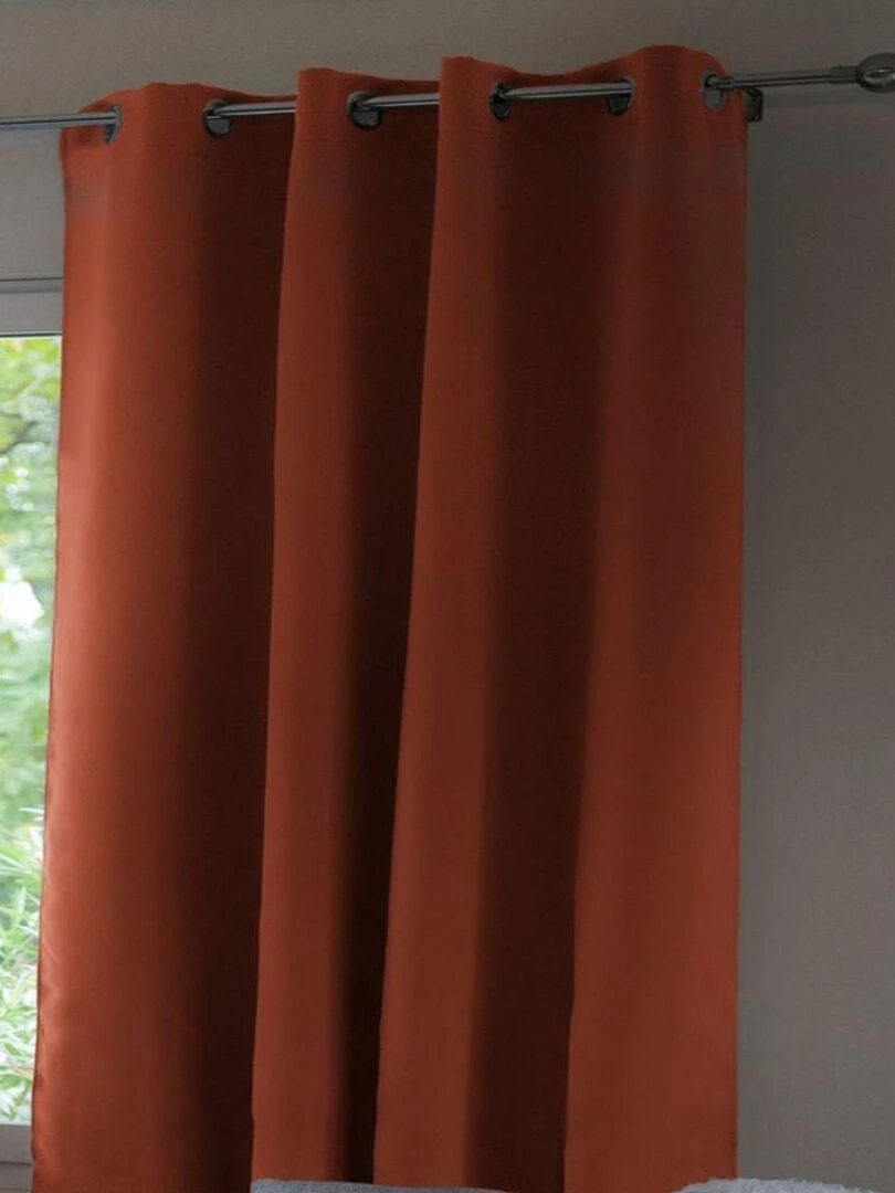 Rideau Occultant Polyester   Rouge brique