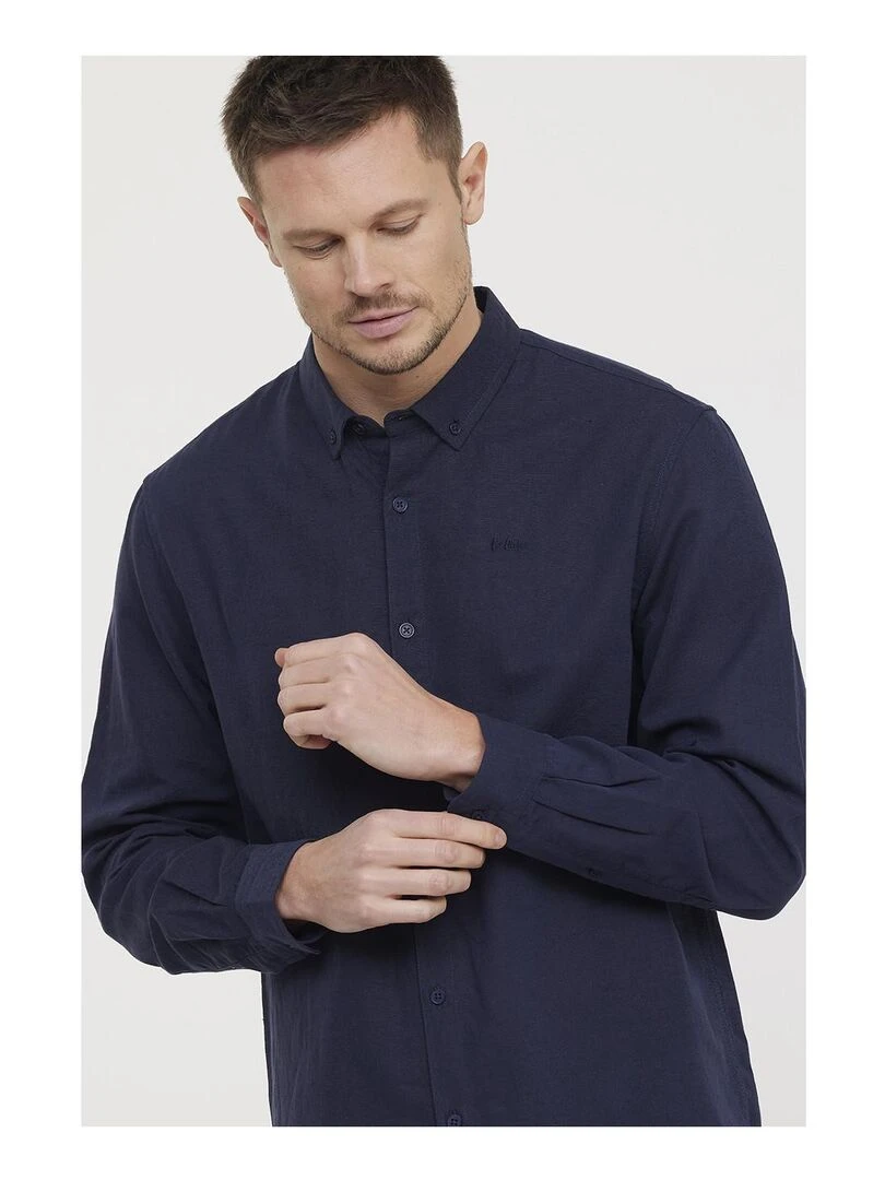 Lee Cooper   Chemise manches longues coton regular DUKO   Bleu marine