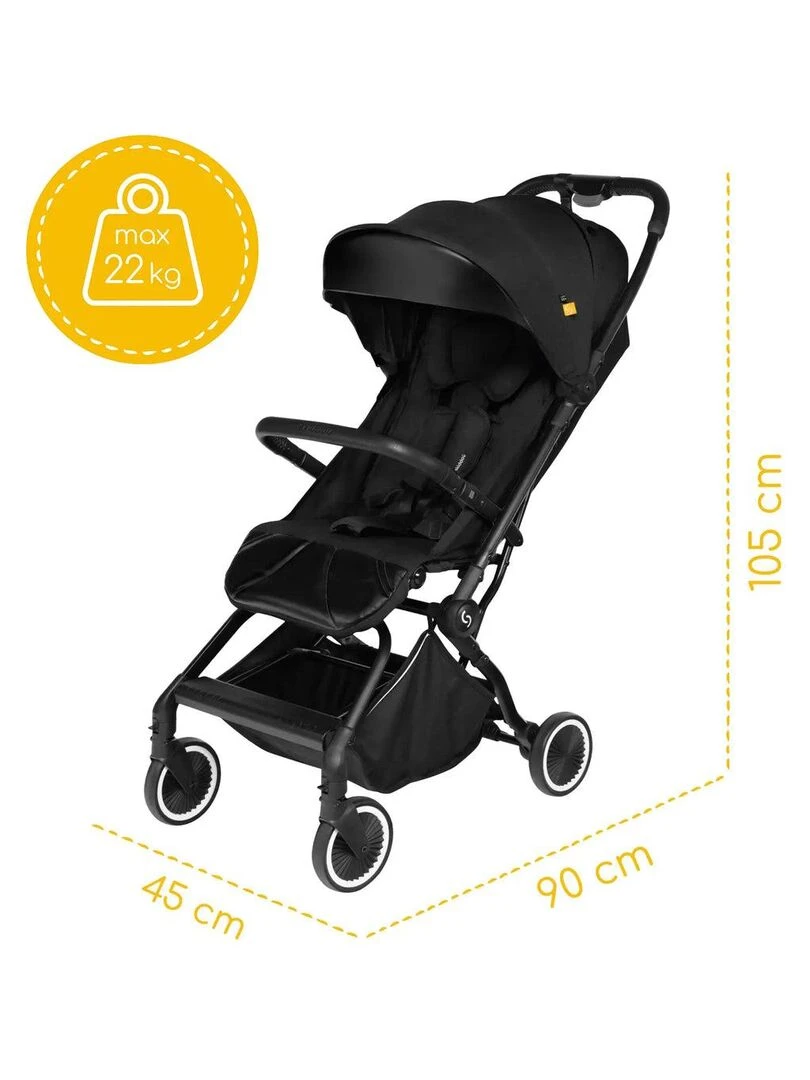 Poussette "Espoo+" jusqu'à 22 kg noir Noir