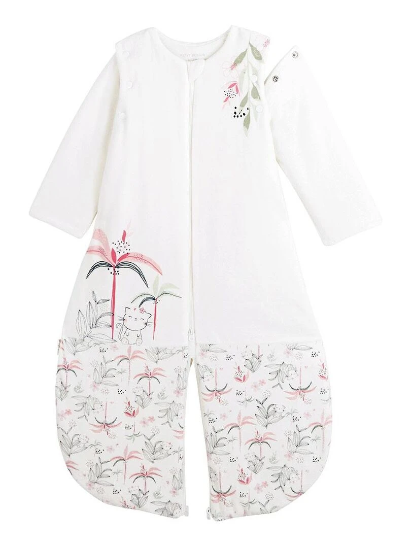 Turbulette TOG 2 en velours avec manches amovibles et jambes séparables Bahia   Ecru