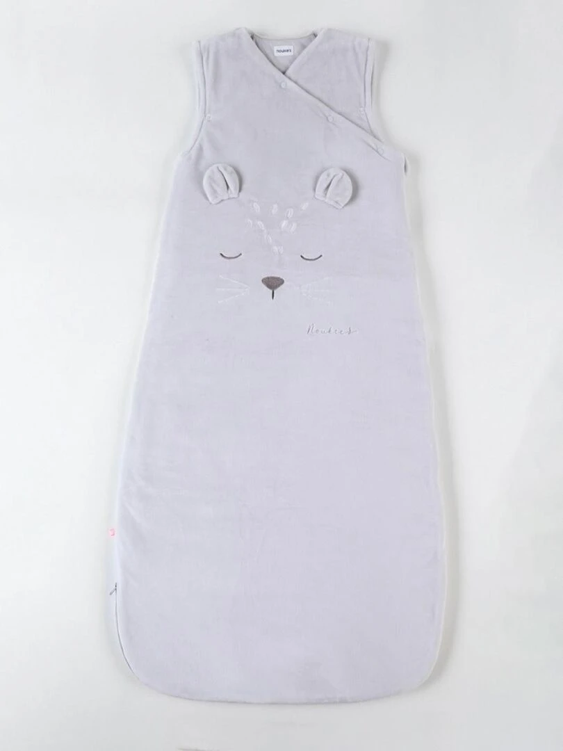 Gigoteuse 100 cm Kendi en Veloudoux Gris