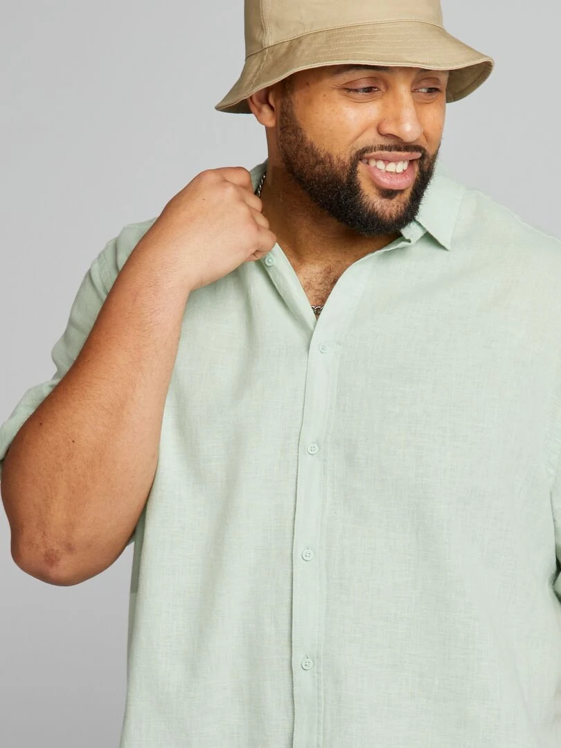 Chemise manches courtes   bleu