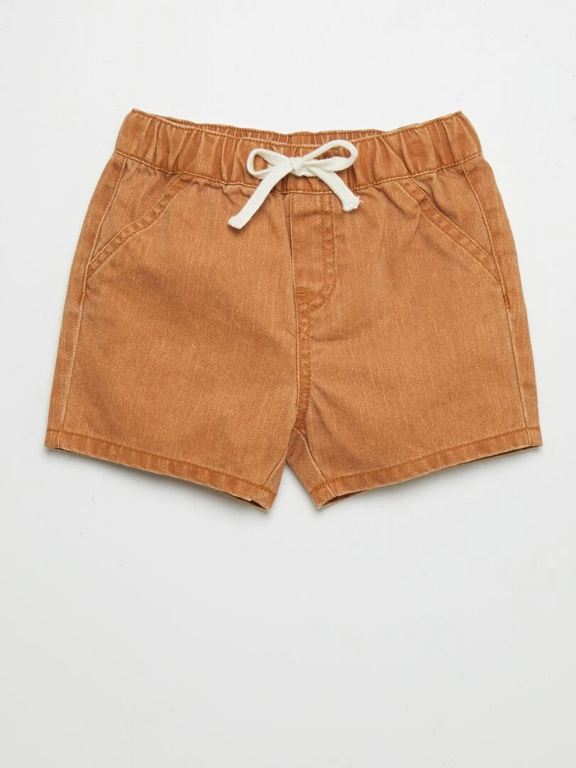 Short en denim coloré Orange