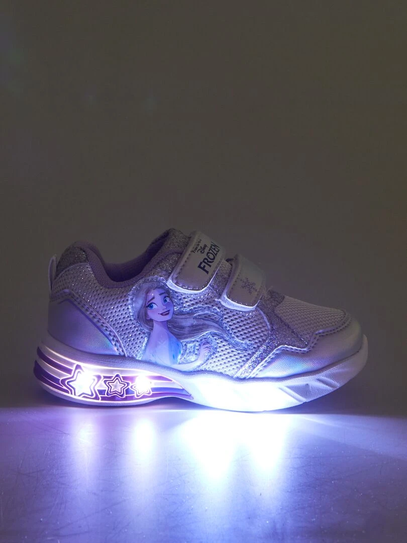 Baskets lumineuses 'Reine des Neiges'   Blanc/violet
