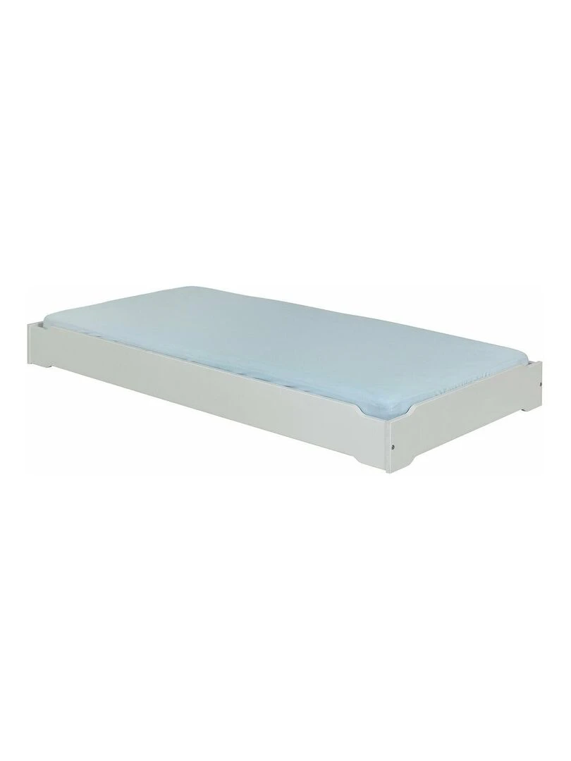 Pack 2 lits empilables et 2 matelas Jelly   AKITEN RETAIL   Gris