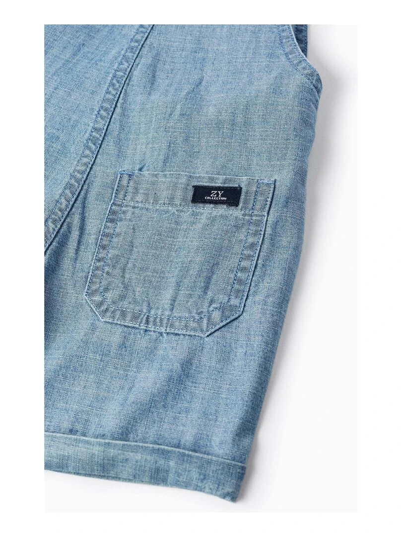 Salopette en jean en coton pour bébé garçon  ATLANTIC COMPANY   Bleu