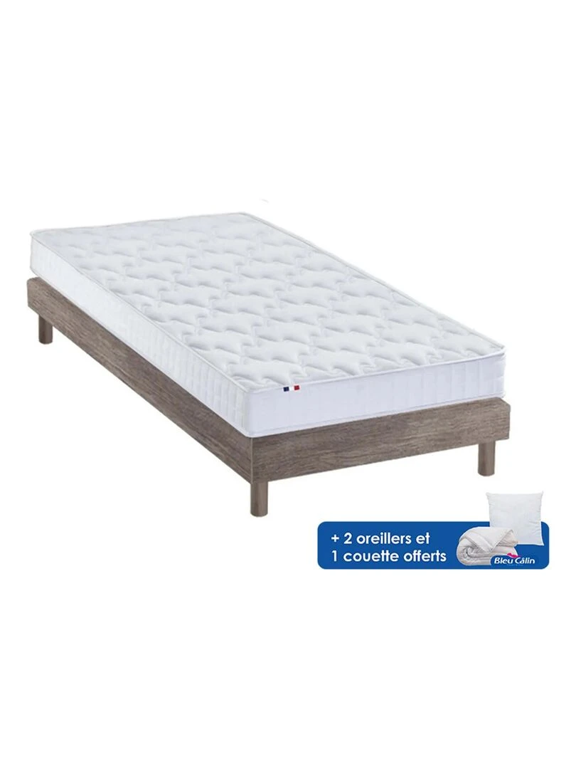 Ensemble Matelas accueil mémoire de forme MAM AZUR + Sommier + Kit couette Oreiller N/A