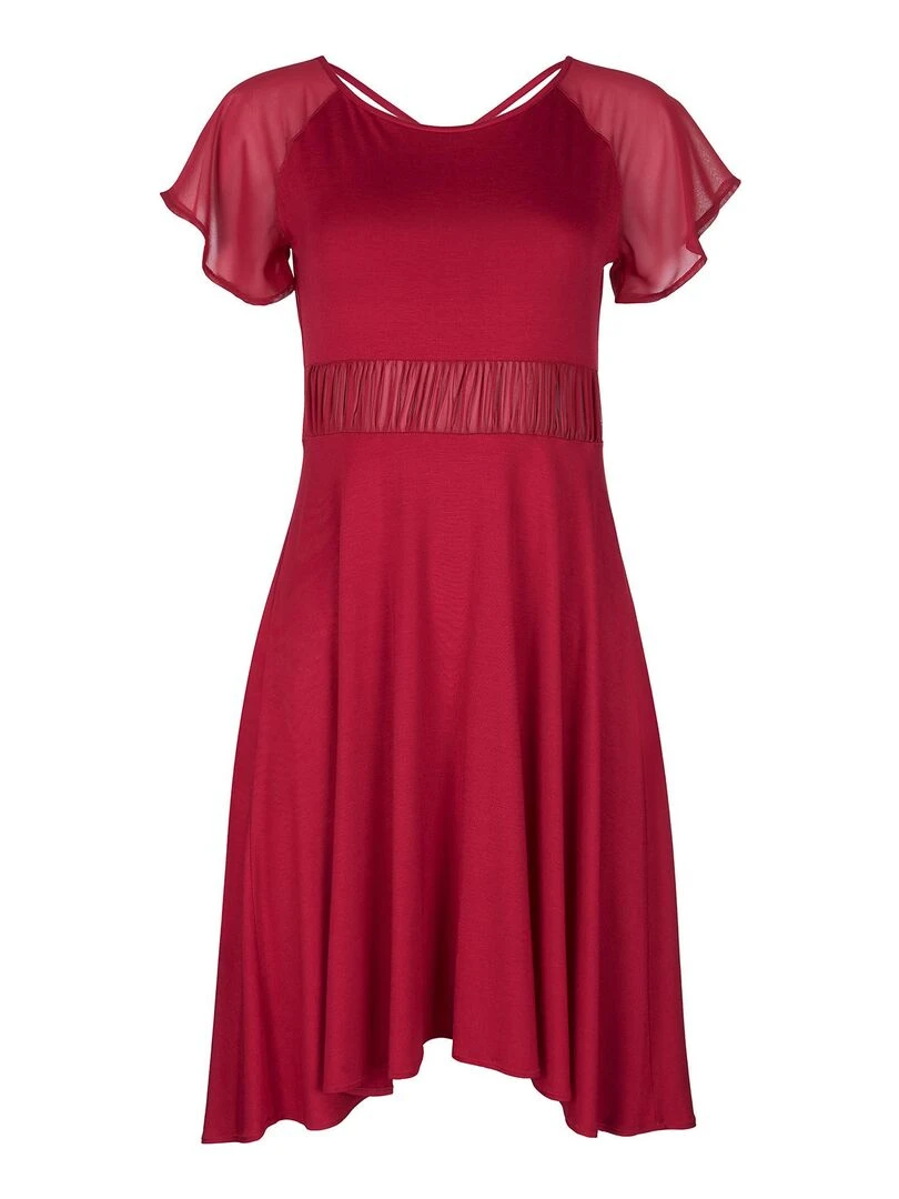 Robe estivale manches courtes Isola Rossa   Rouge