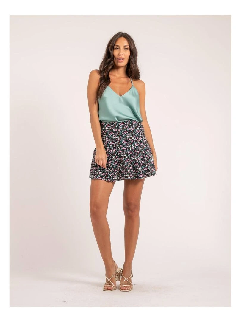 Jupe short motifs XEBEGE   Noir