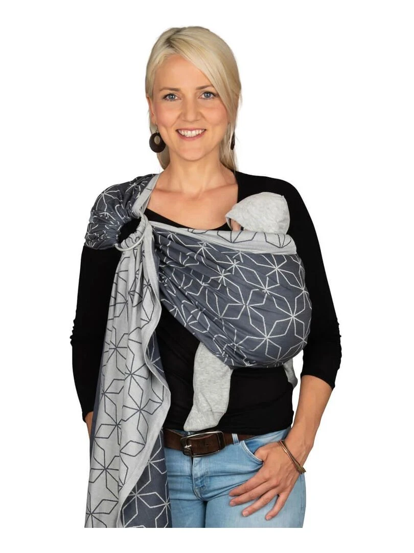 Hoppediz Écharpe de portage Ring Sling (bio) Bleu Bleu ciel Bleu