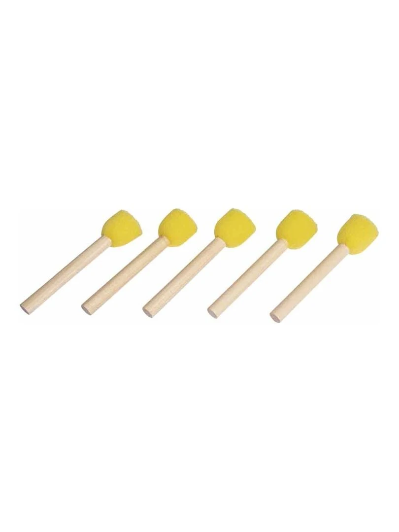 Lot de 5 pinceaux éponge de diamètre 3 cm N/A