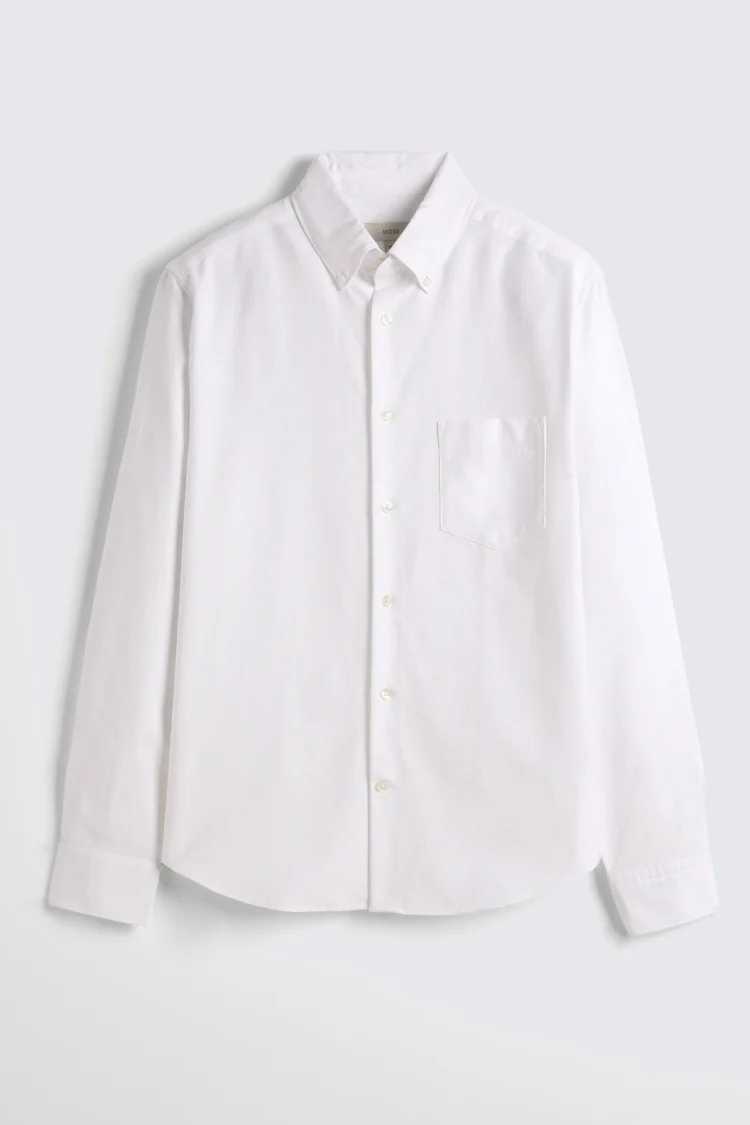 Charcoal Washed Oxford Shirt   Buy Online at Moss