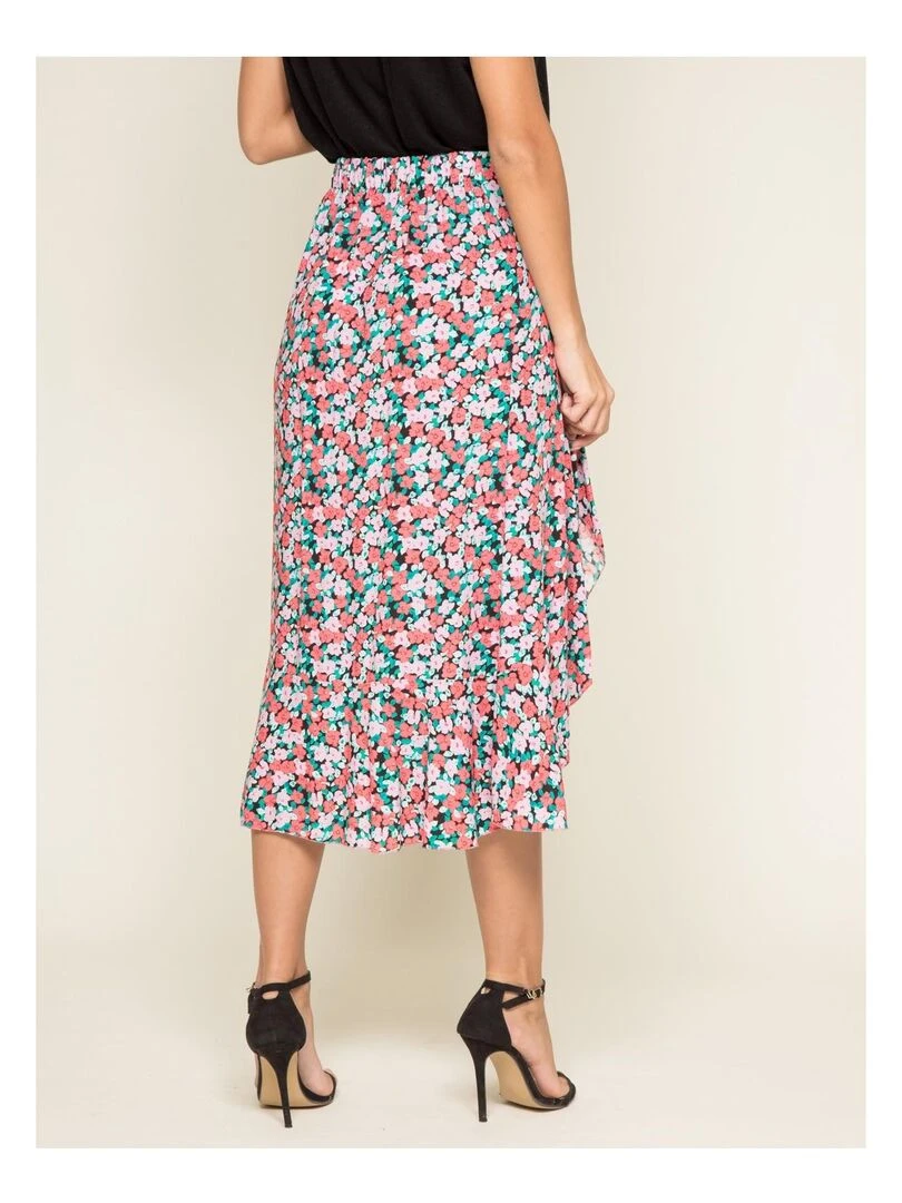 Jupe midi motifs XILAND Rose