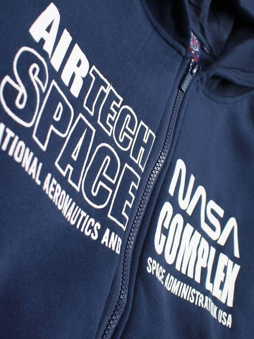 Nasa   Veste homme imprimé logo   Bleu marine