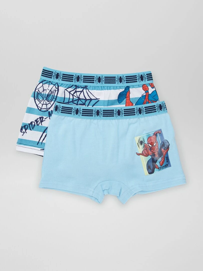 Lot de 2 boxers 'Spider Man' 'Marvel' Bleu
